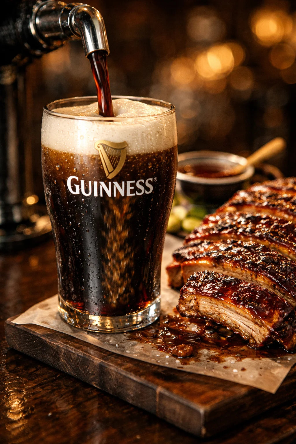 Leckeres frisch gezapftes Guinness